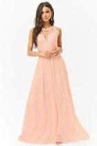 Forever21 Embroidered Lace-trim Maxi Dress