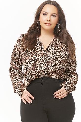 Forever21 Plus Size Leopard Print Shirt