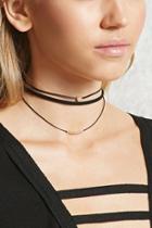 Forever21 Layered Faux Leather Choker Set