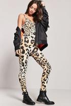 Forever21 Leopard Print Jumpsuit