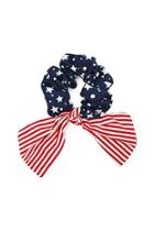 Forever21 American Flag Bow Hair Scrunchie