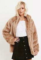Forever21 Women's  Faux Fur Coat (taupe)