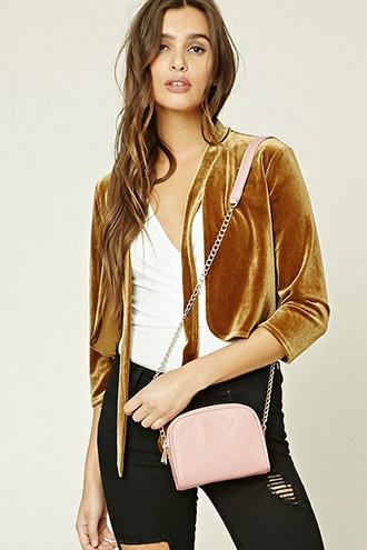 Forever21 Faux Leather Quilted Crossbody