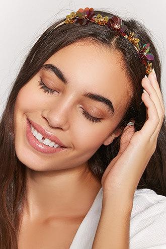 Forever21 Floral Glitter Headband