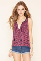 Forever21 Women's  Ditsy Floral Top