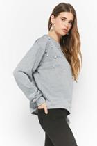 Forever21 Faux Pearl-embellished Pullover