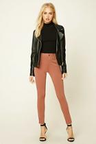 Forever21 Women's  Rust Skinny Knit Pants