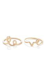 Forever21 Abstract Love Ring Set
