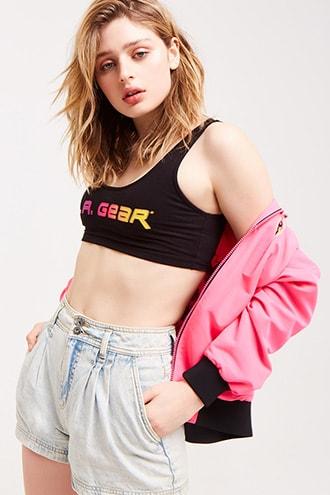 Forever21 L.a. Gear Logo Crop Top