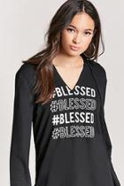 Forever21 Blessed Graphic Hooded Top