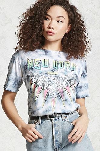 Forever21 New York Bronx Tie-dye Tee