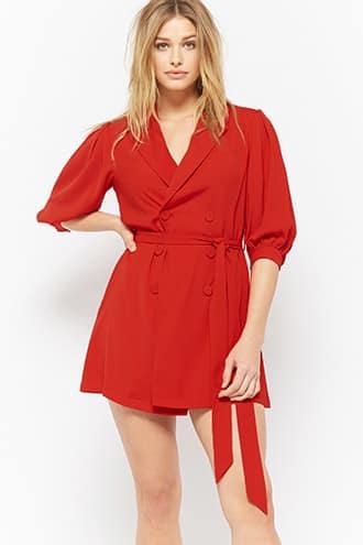 Forever21 Double-breasted Longline Jacket