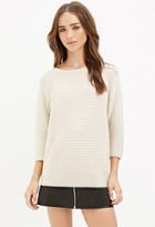 Forever21 Women's  Ribbed Knit Sweater (desert Sand)
