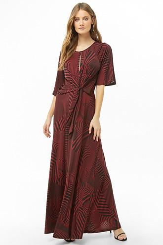 Forever21 Abstract Printed Maxi Dress