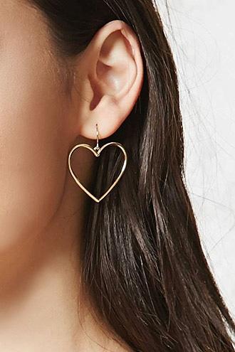 Forever21 Cutout Heart Drop Earrings