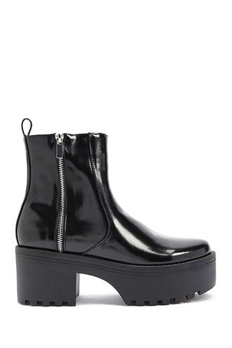 Forever21 Faux Leather Platform Boots