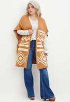 Forever21 Plus Geo-patterned Dolman Cardigan