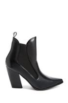 Forever21 Faux Leather Pointed Ankle Booties