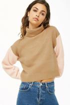 Forever21 Colorblock Cropped Sweater
