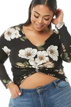 Forever21 Plus Size Twisted Floral Top