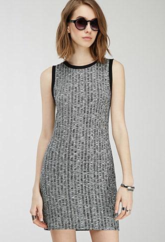 Forever21 Marled Rib-knit Ringer Dress