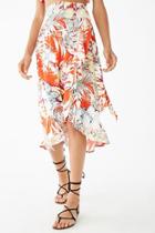 Forever21 Tropical Wrap-front Skirt