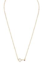 Forever21 Cubic Zirconia Key Charm Necklace (gold/clear)