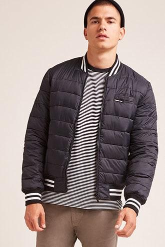 Forever21 Members Only Varsity Down Jacket