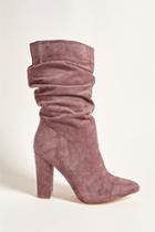 Forever21 Faux Suede Mid-calf Boots