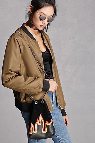 Forever21 Repurposed Flame Bucket Bag