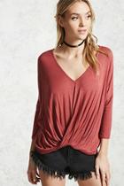 Forever21 Twist-front Ribbed Top