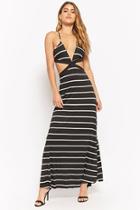 Forever21 Striped Halter Cutout Dress