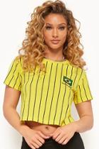 Forever21 Striped Rio Brasil Flag Patch Tee