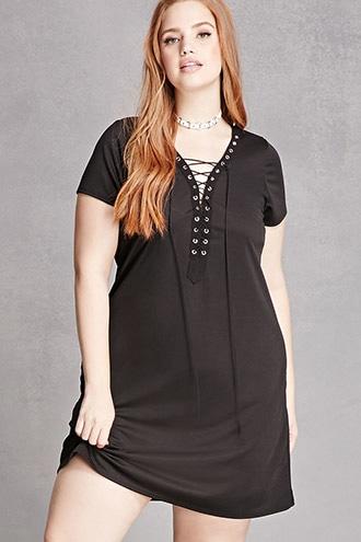 Forever21 Plus Size Lace-up Mini Dress