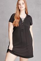 Forever21 Plus Size Lace-up Mini Dress