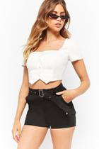 Forever21 Snap-button Cargo Shorts