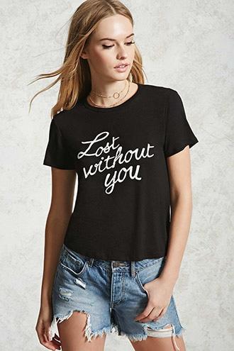 Forever21 Lost Without You Graphic Tee