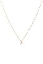Forever21 Faux Pearl & Rhinestone Pendant Necklace