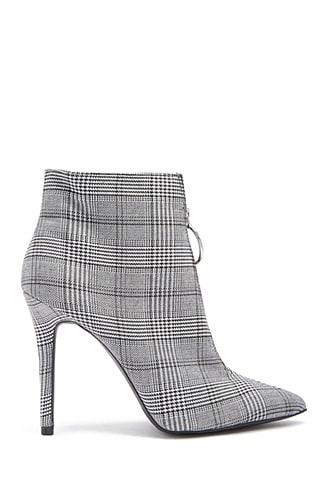 Forever21 Glen Plaid Stiletto Booties