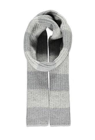 Forever21 Striped Oblong Scarf (grey/light Grey)