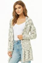 Forever21 Woven Heart Marled Cardigan