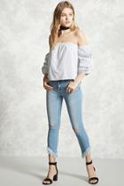 Forever21 Frayed Cropped Jeans
