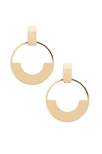 Forever21 High-polish Cutout Disc Drop Earrings
