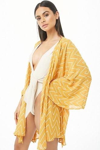 Forever21 Zigzag Kaftan Swim Cover-up