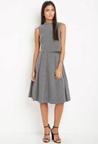 Love21 Micro-grid Pleated A-line Skirt