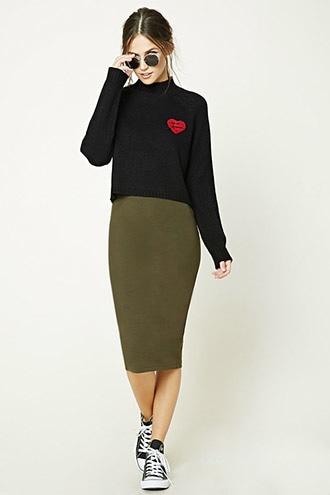 Forever21 Women's  Stretch-knit Skirt