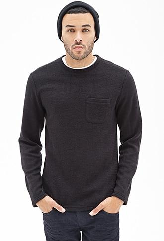 Forever21 Crewneck Pocket Sweater