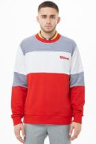 Forever21 Wilson Striped Colorblock Logo Sweatshirt