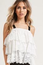 Forever21 Tiered Eyelet Top
