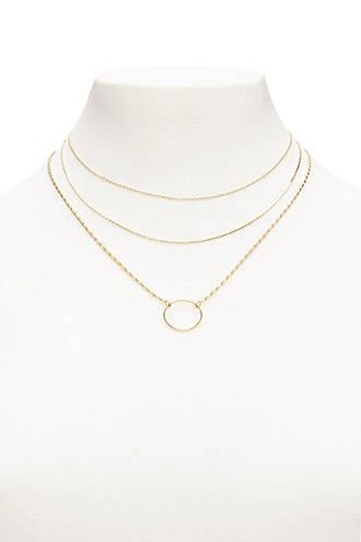Forever21 Layered O-ring Necklace Set